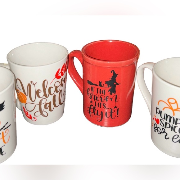 Red customized mug: “if the broom fits…fly it!” Featuring small gem 💎 for the i - Picture 2 of 2